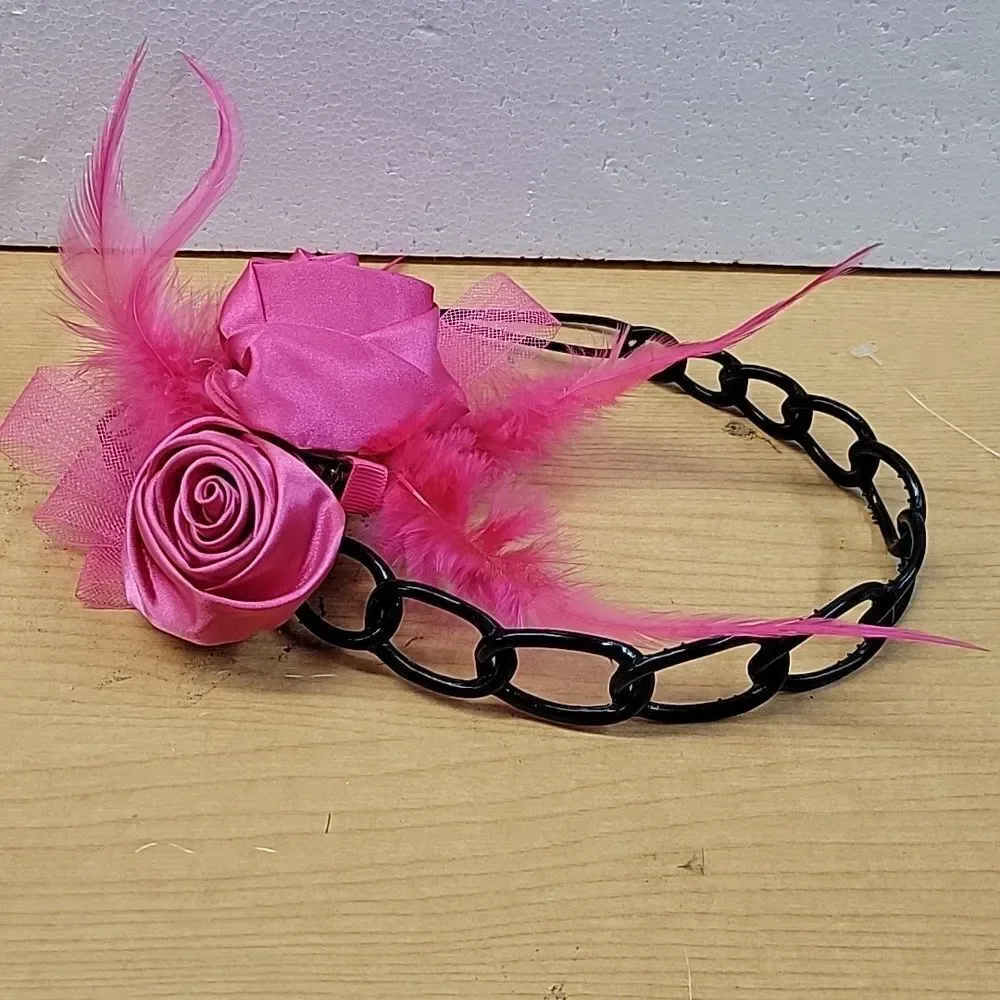 ROARING 20s JAZZY PINK FLAPPER‎ COSTUME  Size M/L 8-12 with EXTRAS!